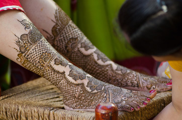 henna design, bride , wedding, Rajasthan, India