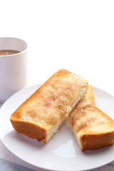 シュガートーストとカフェオレ