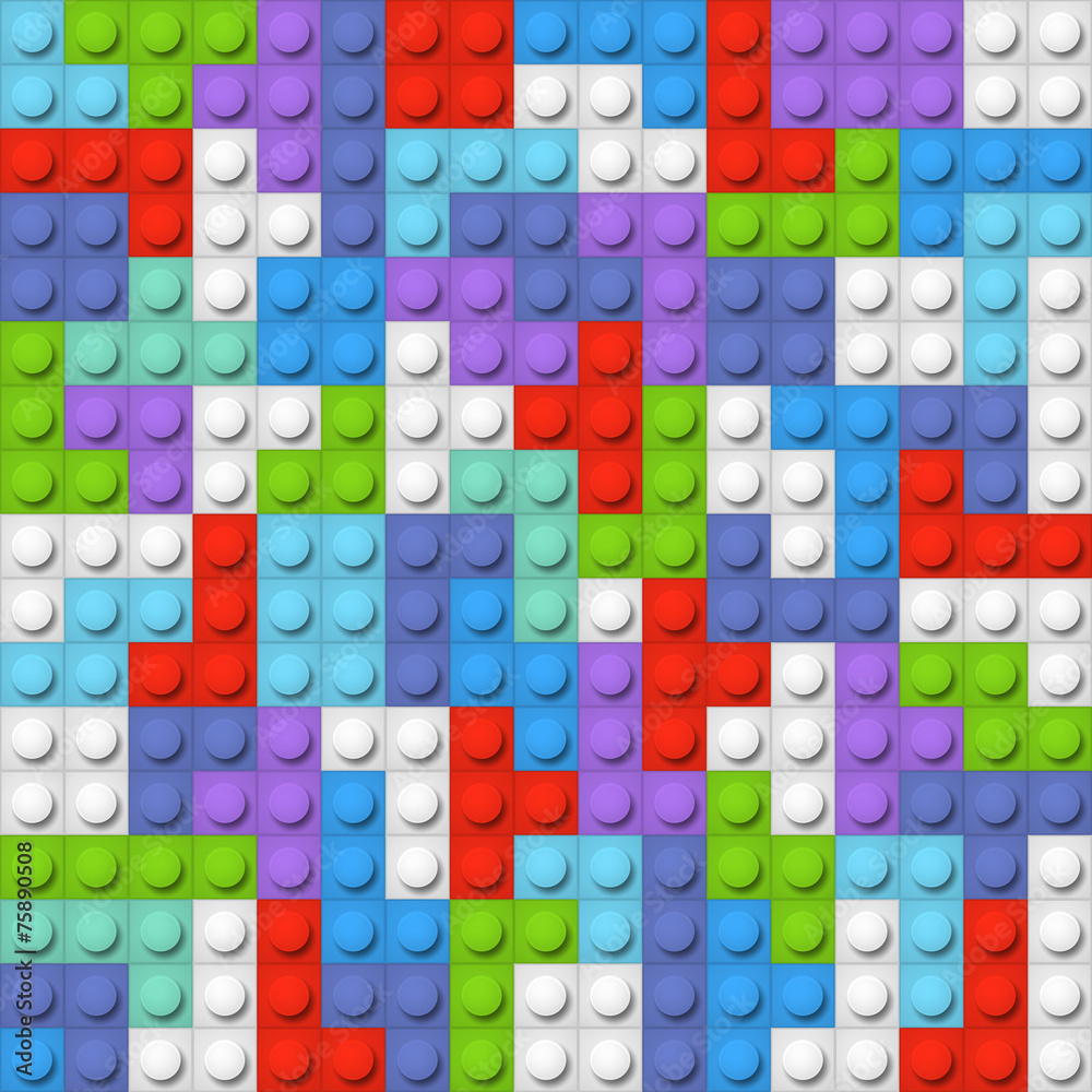 Aufkleber Color constructor blocks seamless background