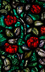 Flowers (roses) in stained glass