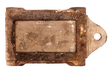 Rusty vintage stove damper