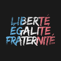 Liberté égalité fraternité - obrazy, fototapety, plakaty