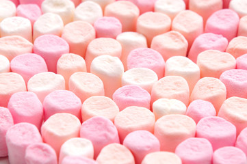 Pink and white mini marshmallows