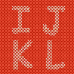 Vector embroidering alphabet