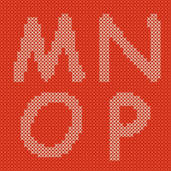 Vector embroidering alphabet