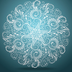 Abstract Christmas vector background with snowflake