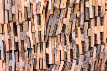 Old brick roof tiles