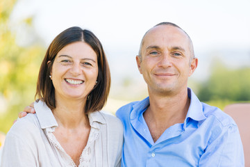 Smiling Mature Couple Outdoor