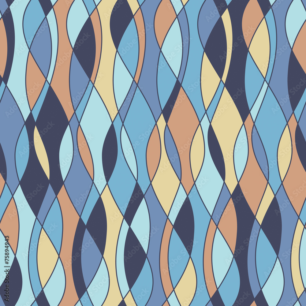 Poster seamless retro pattern