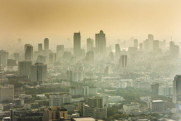 Obraz premium View across Bangkok skyline