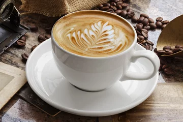 Foto op Plexiglas Koffie met melk © ram69