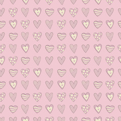 seamless pattern with hearts