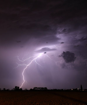 Storm with lightning - landscape