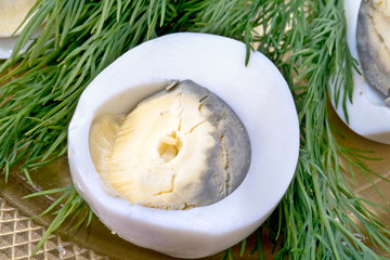Egg with a dill