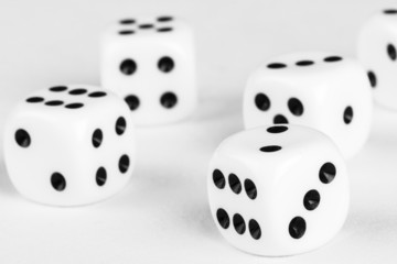 Macro of Dice with shallow depth of field