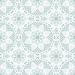 Lace white seamless mesh pattern.