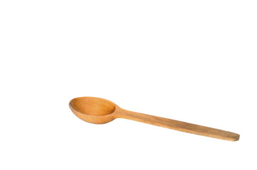 Wooden spoon isolated.