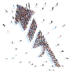 People in the form of fireworks.