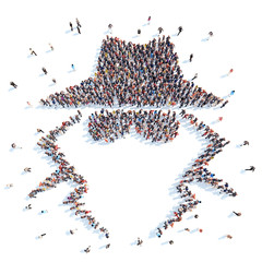 People in the form of a spy.