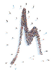 People in the form of an abstract symbol business.