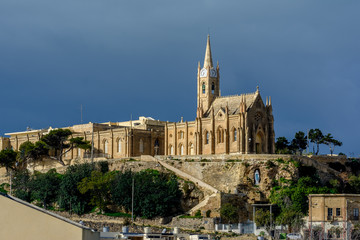 Fototapeta na wymiar Lourdes Church, Gozo, Malta