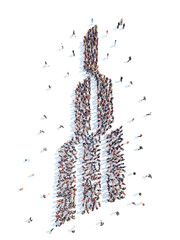 People in the form of an abstract symbol business.