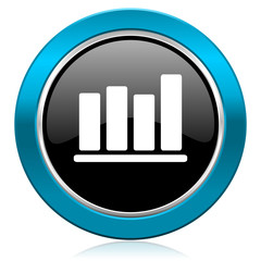 Obraz premium bar chart glossy icon