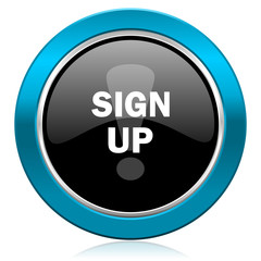 sign up glossy icon
