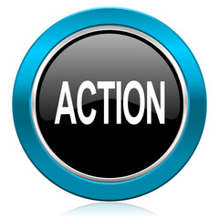 action glossy icon