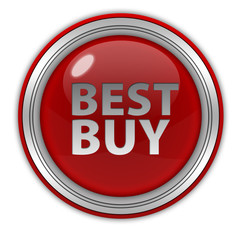 Best buy circular icon on white background
