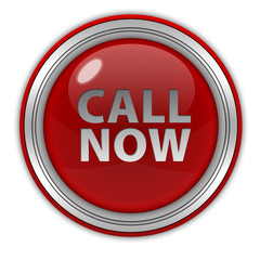 Fototapeta premium call now circular icon on white background