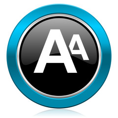 alphabet glossy icon