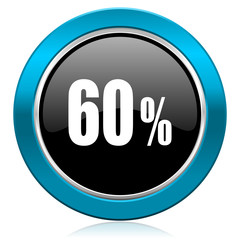 60 percent glossy icon sale sign