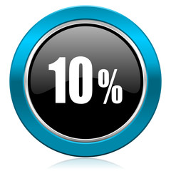 10 percent glossy icon sale sign