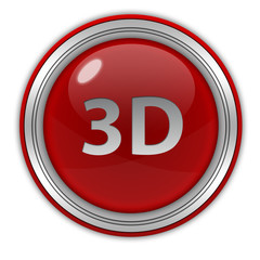 3d circular icon on white background