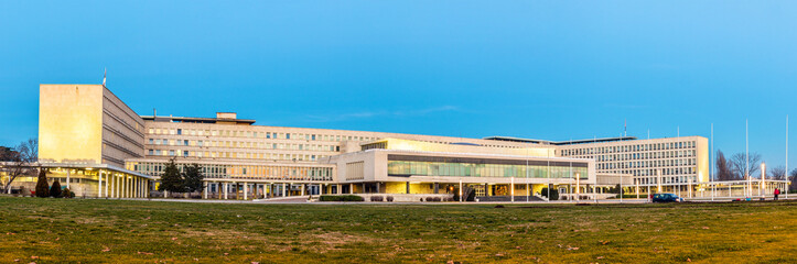 View of the Palace of Serbia in Belgrade