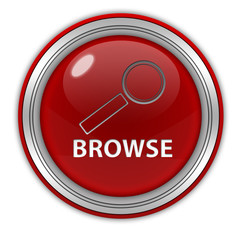 Browse circular icon on white background