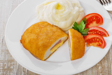 chicken cutlet cordon bleu  
