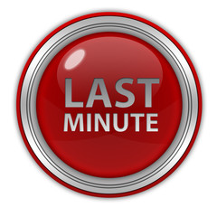 Last minute circular icon on white background