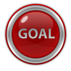 Goal circular icon on white background