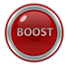 Boost circular icon on white background