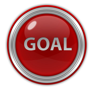 Goal circular icon on white background