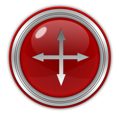 Arrow  circular icon on white background