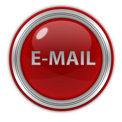 E-mail circular icon on white background