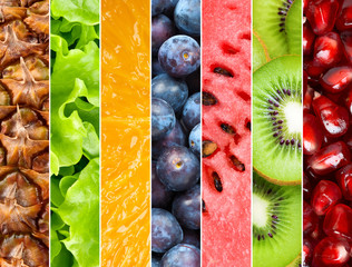 Healthy fresh fruits background
