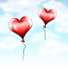 Fototapeta na wymiar Love baloons