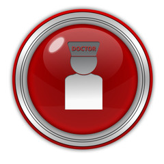 Emergency circular icon on white background