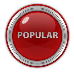 Popular circular icon on white background