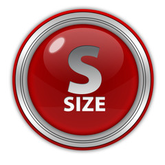 S size circular icon on white background