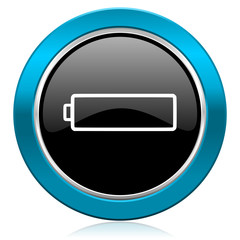 battery glossy icon charging symbol power sign